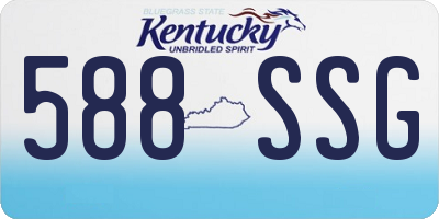 KY license plate 588SSG