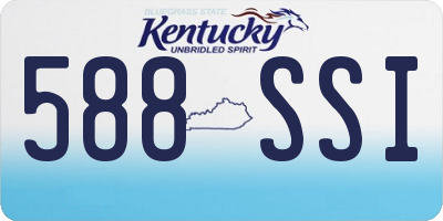 KY license plate 588SSI