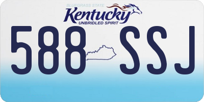KY license plate 588SSJ