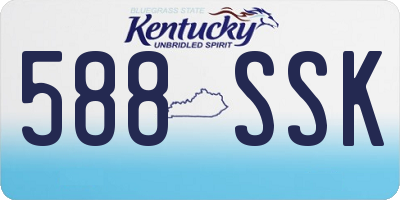 KY license plate 588SSK
