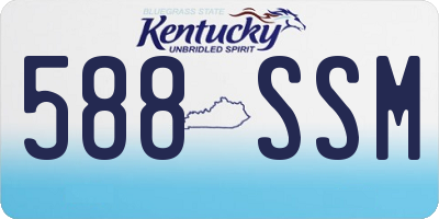 KY license plate 588SSM