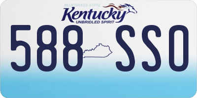 KY license plate 588SSO