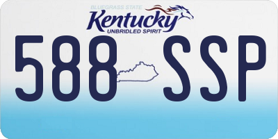 KY license plate 588SSP
