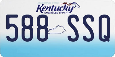 KY license plate 588SSQ
