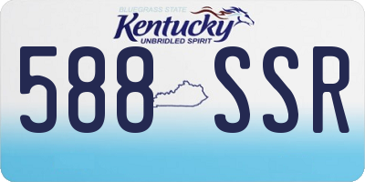 KY license plate 588SSR