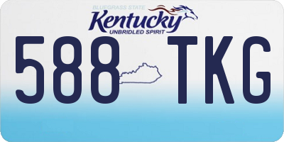 KY license plate 588TKG
