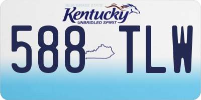 KY license plate 588TLW