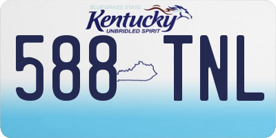 KY license plate 588TNL