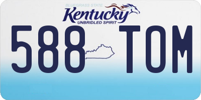 KY license plate 588TOM