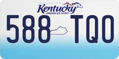 KY license plate 588TQO