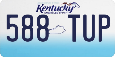 KY license plate 588TUP