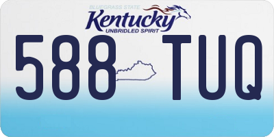 KY license plate 588TUQ