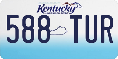 KY license plate 588TUR