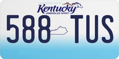 KY license plate 588TUS