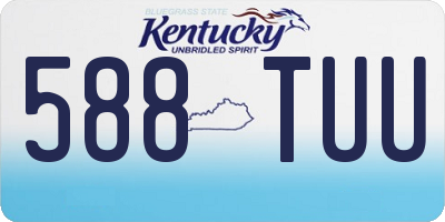 KY license plate 588TUU