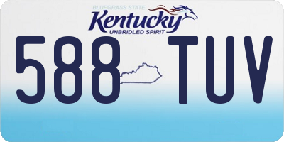 KY license plate 588TUV