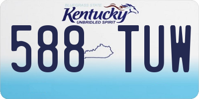KY license plate 588TUW