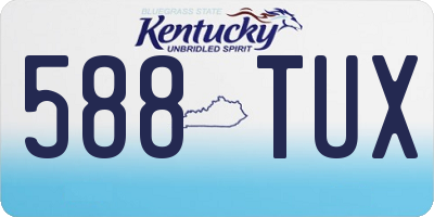 KY license plate 588TUX