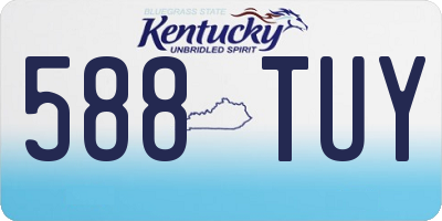 KY license plate 588TUY