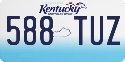 KY license plate 588TUZ