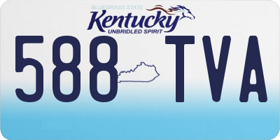 KY license plate 588TVA