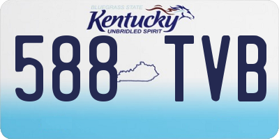 KY license plate 588TVB