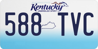 KY license plate 588TVC