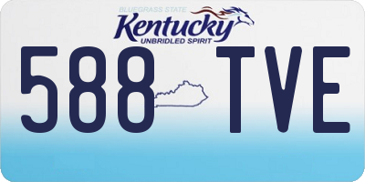 KY license plate 588TVE