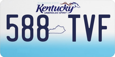 KY license plate 588TVF