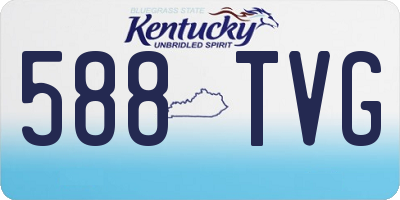 KY license plate 588TVG