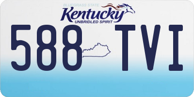 KY license plate 588TVI