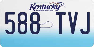 KY license plate 588TVJ