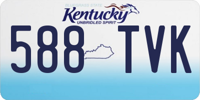 KY license plate 588TVK