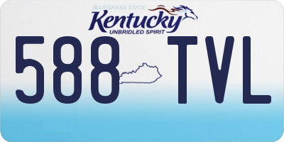 KY license plate 588TVL