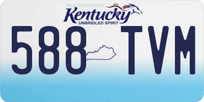KY license plate 588TVM