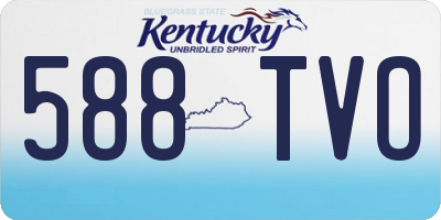 KY license plate 588TVO
