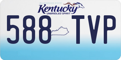 KY license plate 588TVP