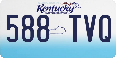 KY license plate 588TVQ