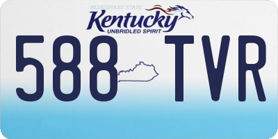 KY license plate 588TVR