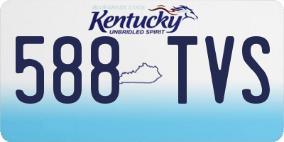 KY license plate 588TVS