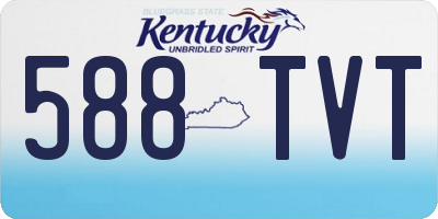 KY license plate 588TVT