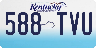 KY license plate 588TVU