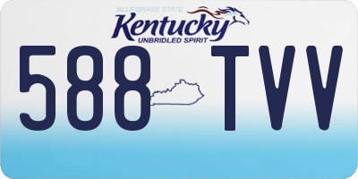 KY license plate 588TVV