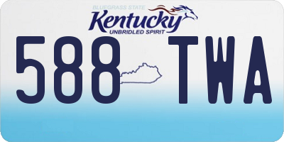 KY license plate 588TWA