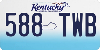 KY license plate 588TWB