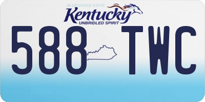 KY license plate 588TWC