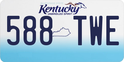 KY license plate 588TWE