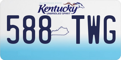 KY license plate 588TWG