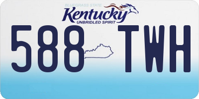 KY license plate 588TWH