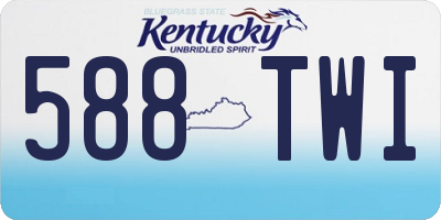 KY license plate 588TWI